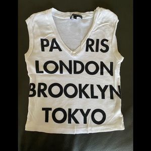 Vintage USA Y2K women’s Truly Madly Deeply Crop Top Sz S